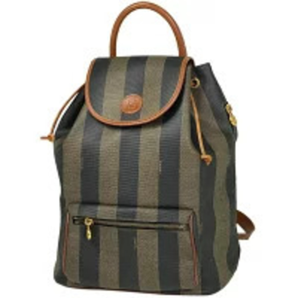 Fendi Pequin Backpack Rucksack Daypack Daypack Brown Black